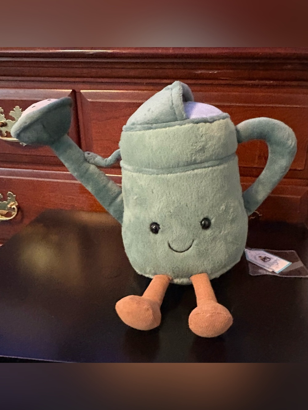 NWT Jellycat Amuseables Watering Can Plush Stuffed Animal Tag Protector